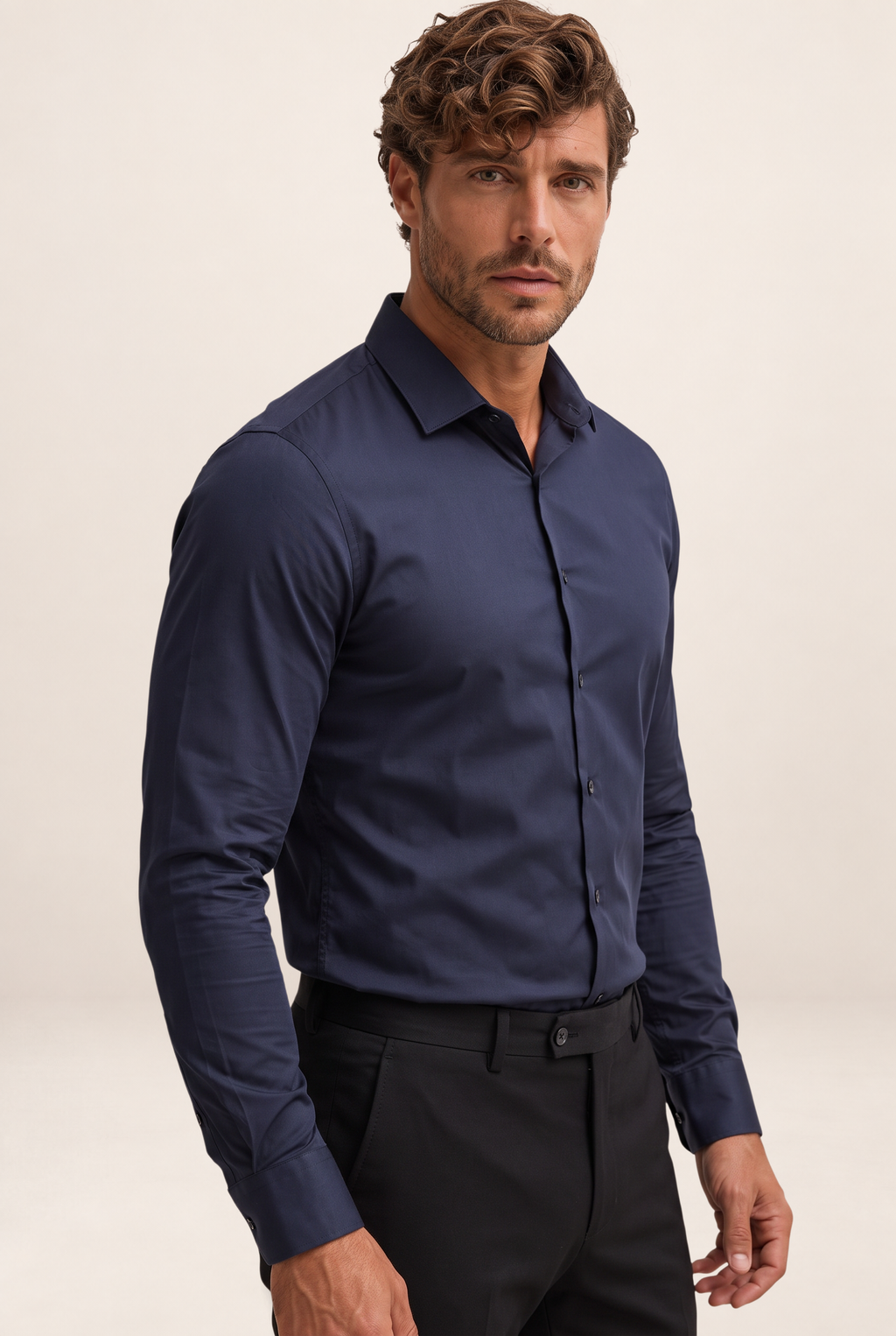 Chemise Satinée Stretch Homme Aurélien
