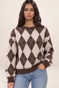 Pull Losange Jacquard Femme Fanny