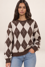Pull Losange Jacquard Femme Fanny