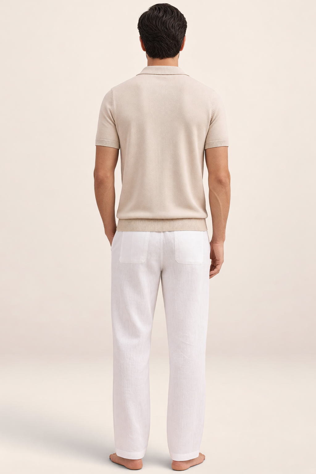 Pantalon Aspect Lin à Cordon Homme Mathieu