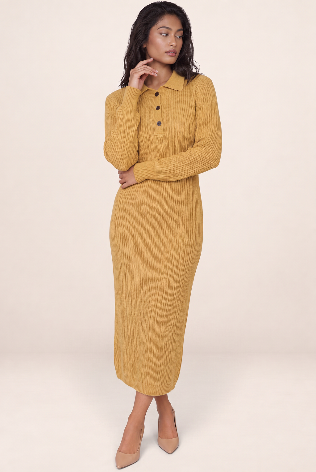 Robe Pull Col Polo Femme Quitterie