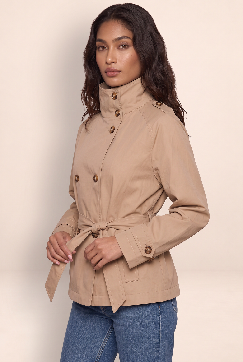 Trench Court Ceinturé Femme Albertine