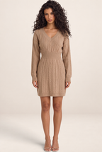 Robe Pull Torsadée Courte Femme Wanda