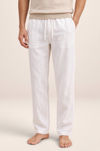 Pantalon Aspect Lin à Cordon Homme Mathieu