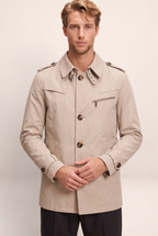 Trench Court Beige Homme Alain