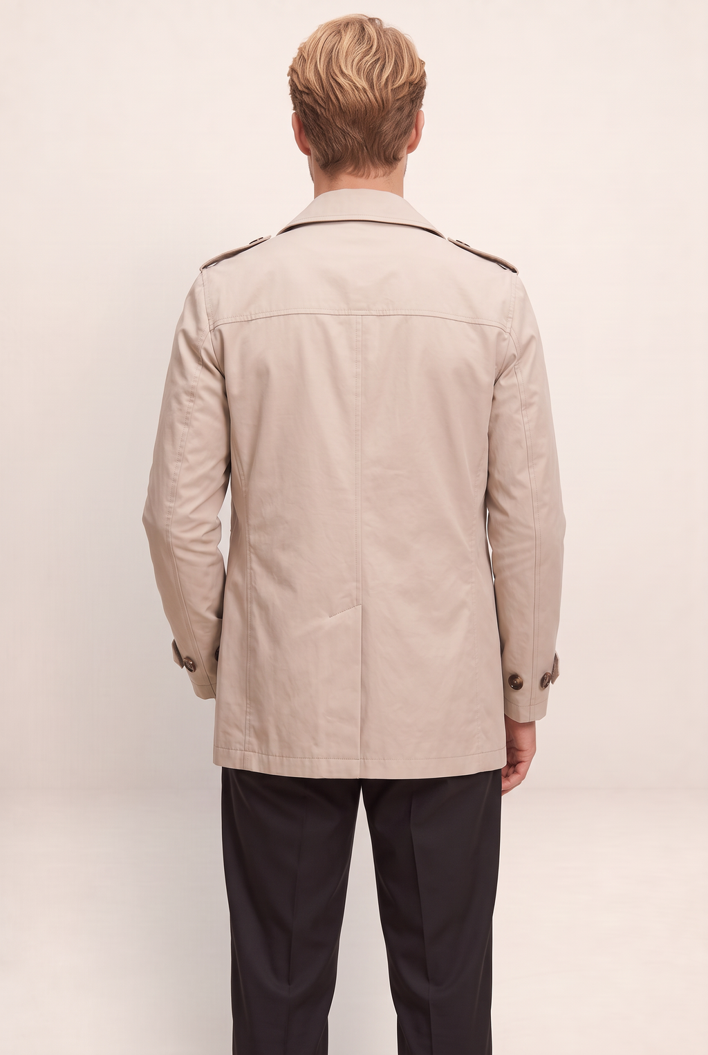 Trench Court Beige Homme Alain