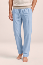Pantalon Aspect Lin à Cordon Homme Mathieu