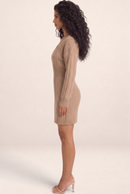 Robe Pull Torsadée Courte Femme Wanda