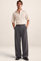 Pantalon Large à Pinces Rayé Homme Ludovic