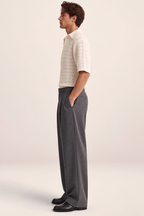 Pantalon Large à Pinces Rayé Homme Ludovic